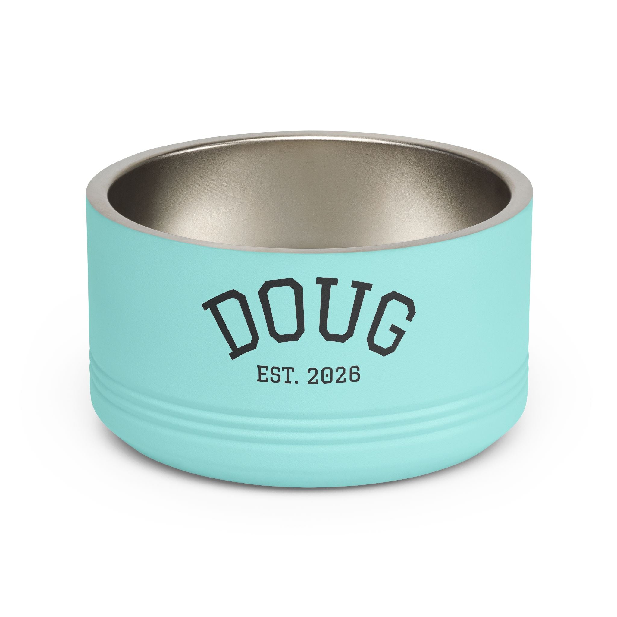 Personalized Pet Bowl — Custom Name “DOUG” Pet Food Dish (Est. 2026)