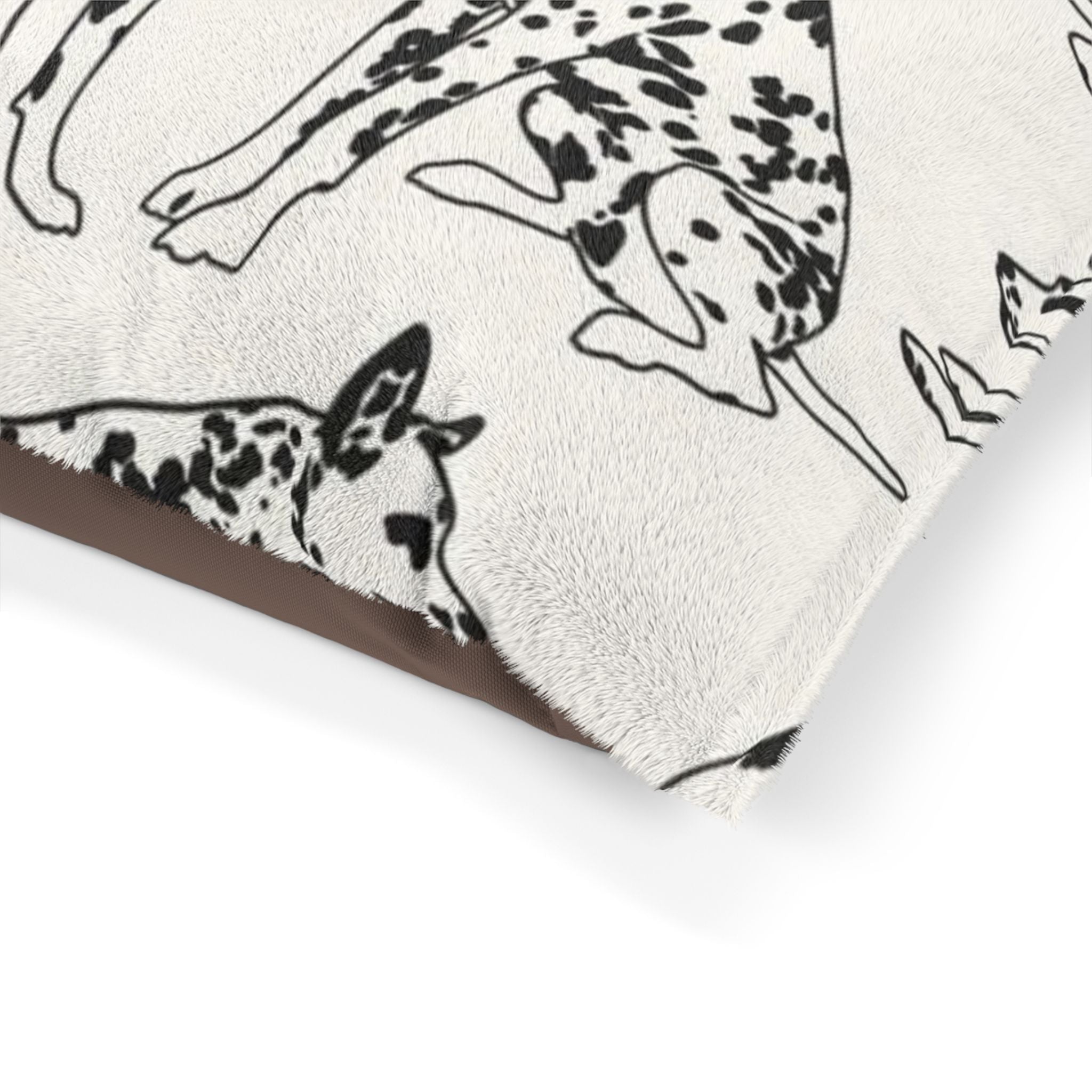 Dalmatian Pattern Pet Bed – Cozy Dog Cushion with Black & White Spot Illustrations