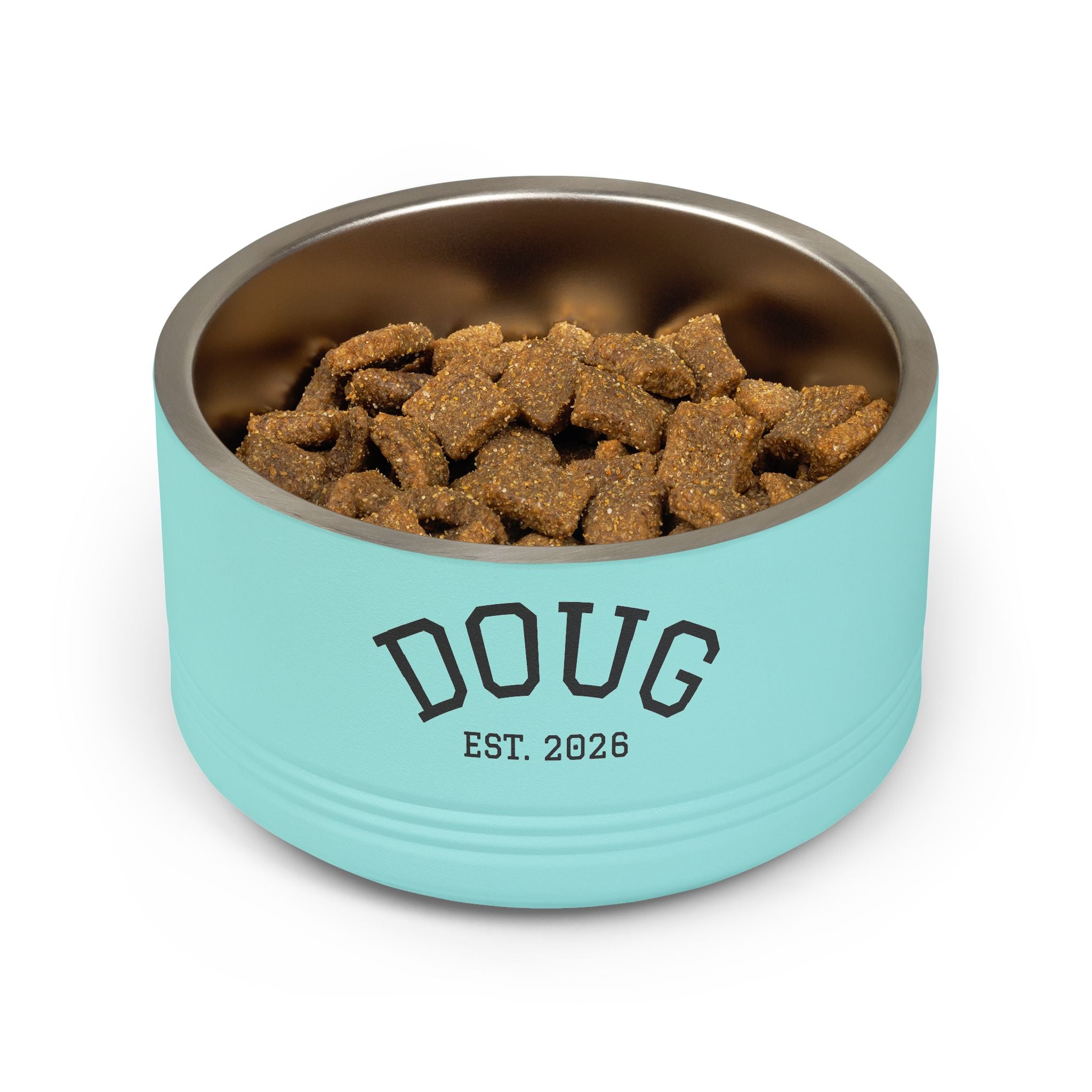 Personalized Pet Bowl — Custom Name “DOUG” Pet Food Dish (Est. 2026)