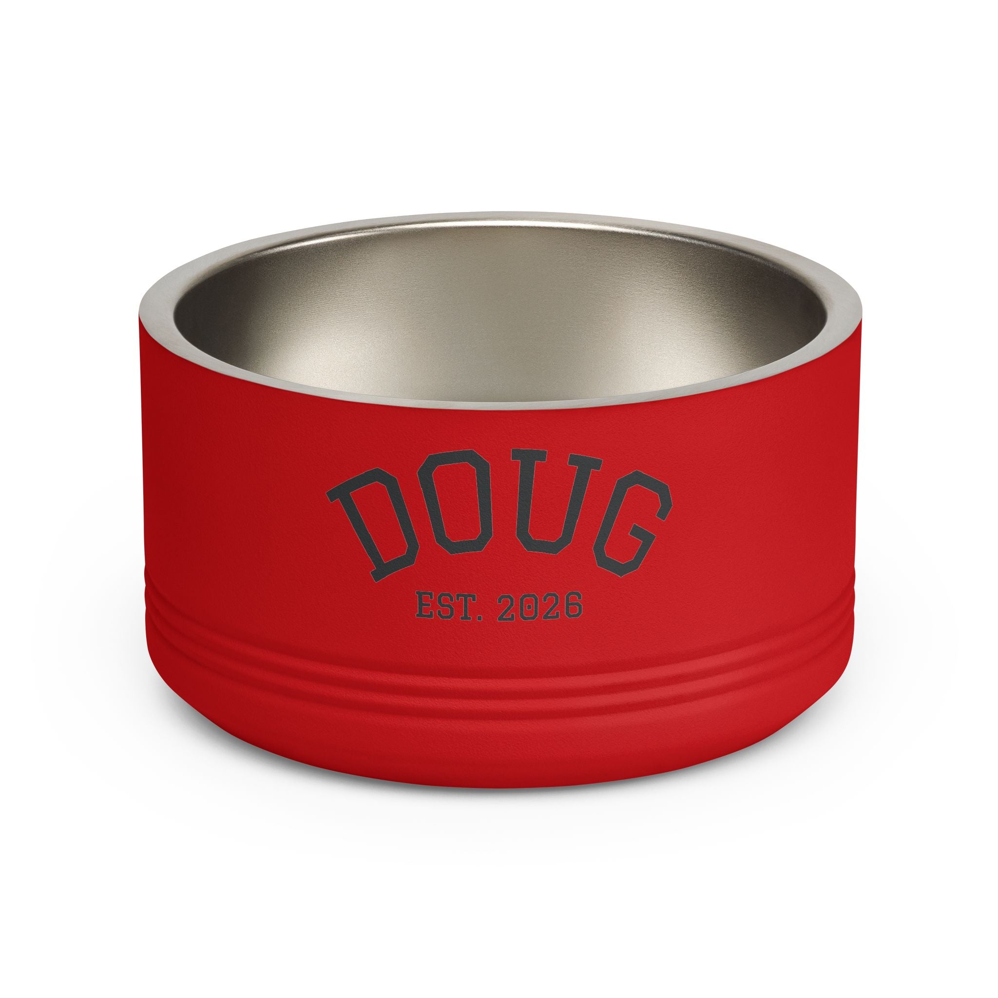 Personalized Pet Bowl — Custom Name “DOUG” Pet Food Dish (Est. 2026)