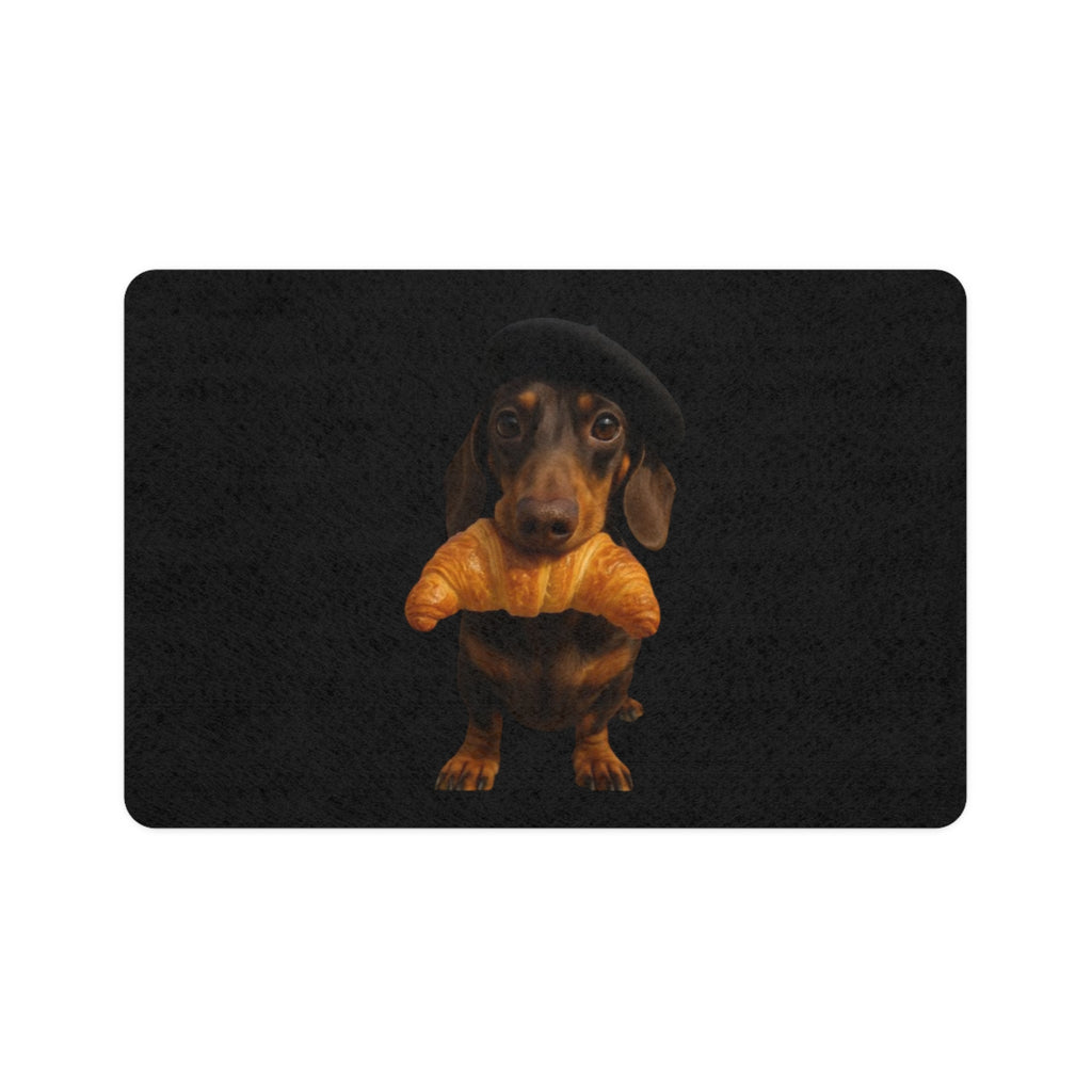 Dachshund Croissant Pet Food Mat (12x18) - Cute Dog Feeding Placemat