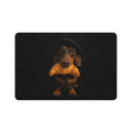 Dachshund Croissant Pet Food Mat (12x18) - Cute Dog Feeding Placemat